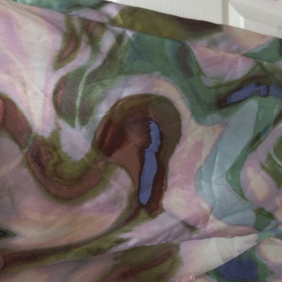 Silky Vibrant Future Collective Pencil Cinched Slit Skirt Unique Plus Size - Picture 2 of 4